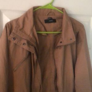 Tan trench coat